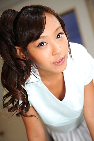 Cute Japanese schoolgirl Nagisa shows lacking