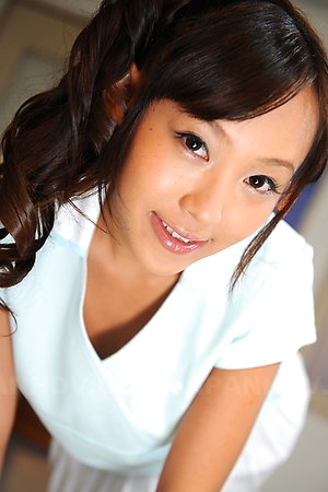 Cute Japanese schoolgirl Nagisa shows lacking