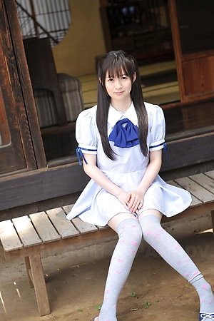 Japanese teen Ai Uehara shows elsewhere the brush pussy
